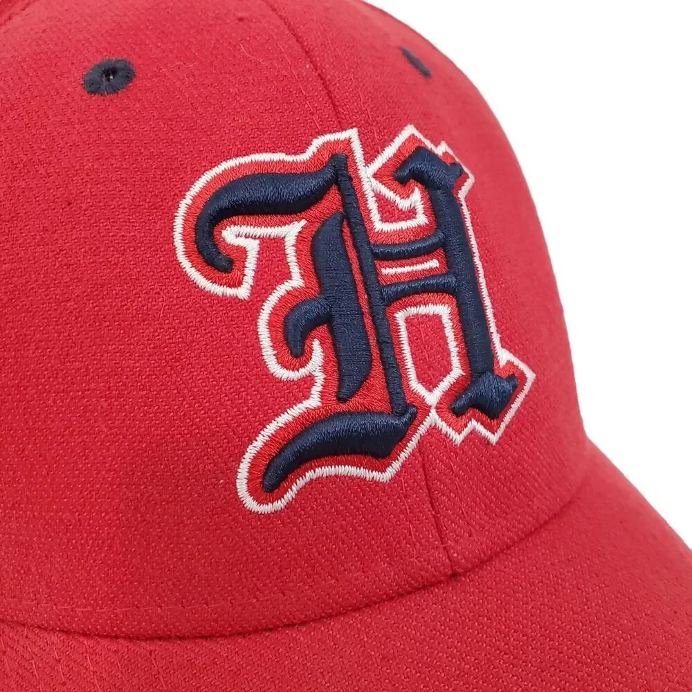 HARD ROCK CAFE Hat Cap Adult Red Blue ORLANDO Old English H Embroidered Fitted